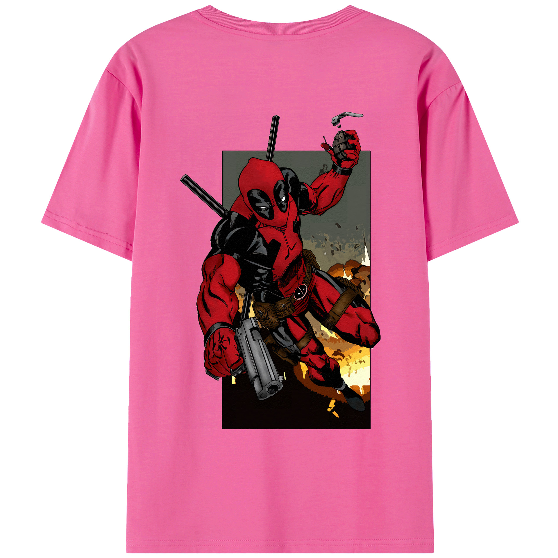（画像用） Deadpool デッドプール レディース半袖Tシャツ(バックプリント)